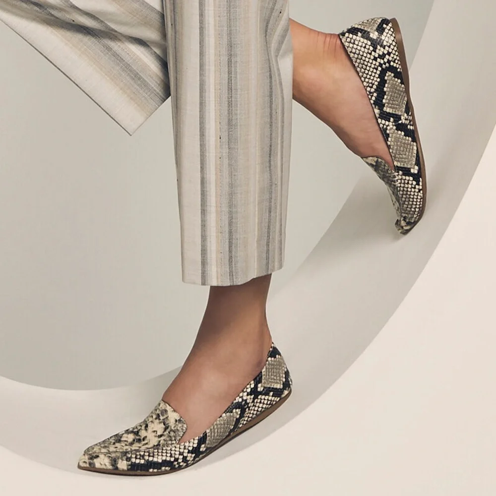 Gorgeous Zara Snake Print Leather Loafers ♥️ - Picture 7 of 16